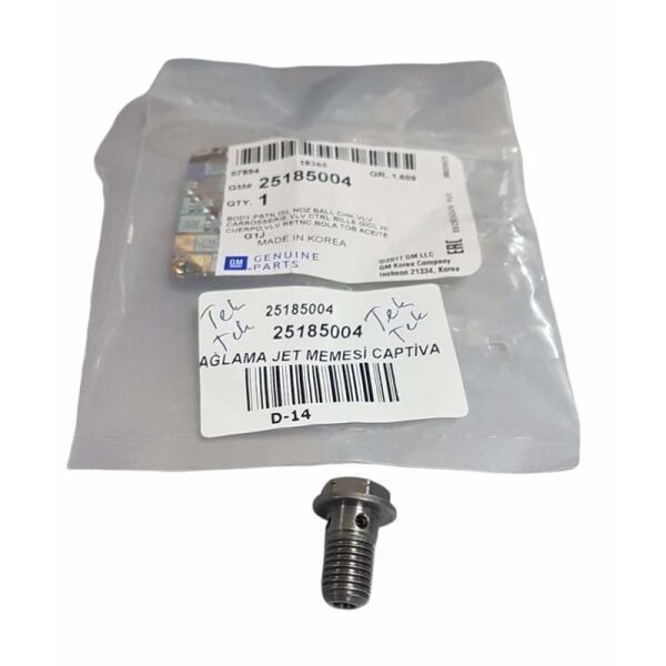 PSA (MOPAR) 25185004 | Opel Antara 2.0 Delikli Yağlama Jeti Gövde Civatası Orijinal