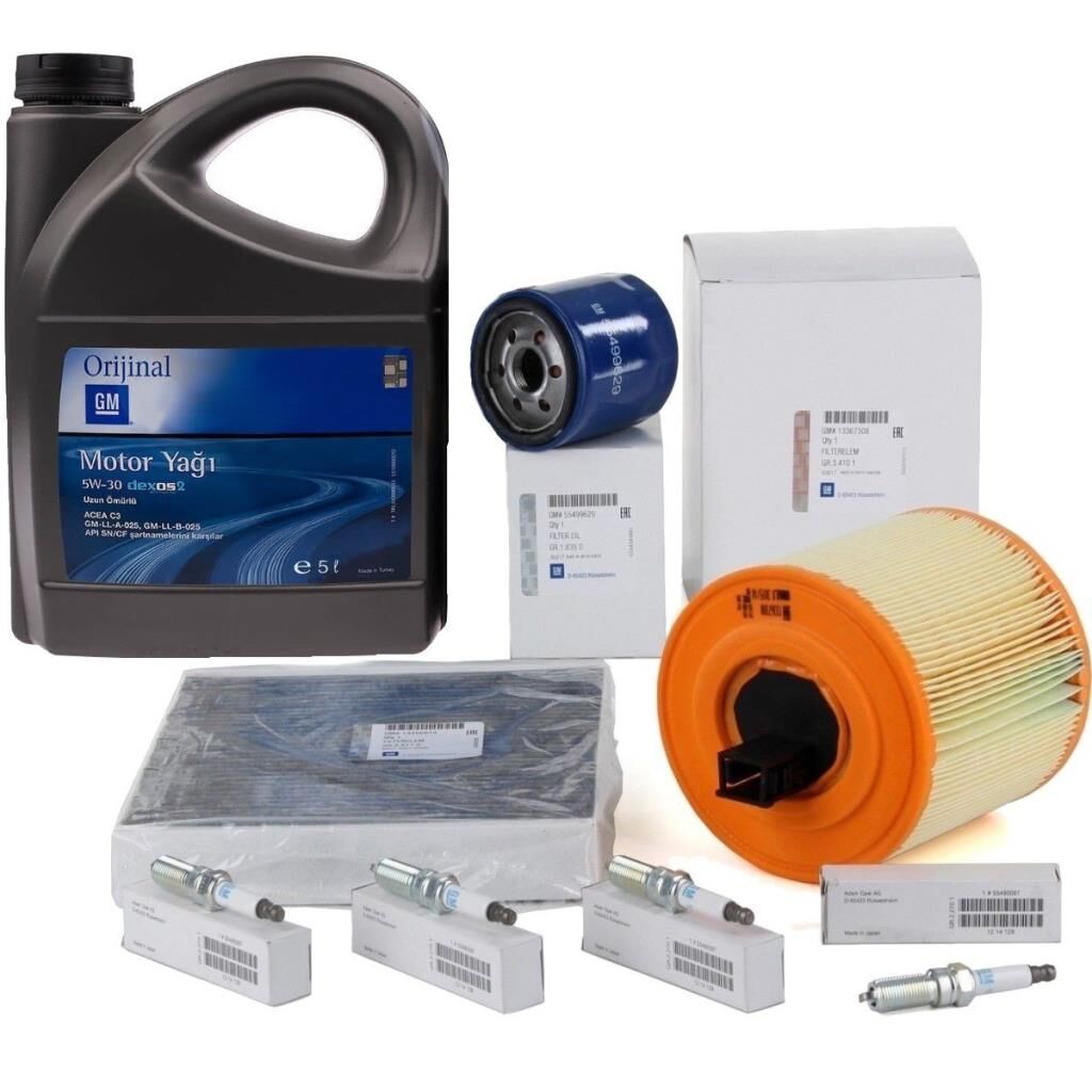 Opel Astra K Bakım Kiti Filtre Paketi Motor Yağı Dahil 1.0 + 1.4 Turbo GM