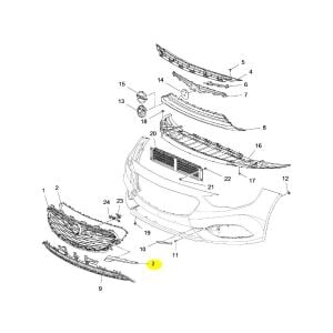 PSA (MOPAR) 13491191 Opel İnsignia B Sağ Ön Panjur Nikelajı Orijinal