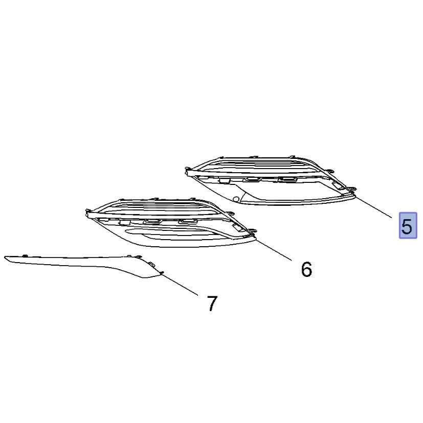 PSA (MOPAR) 39110341 Opel İnsignia B Sol Sis Far Kapağı Sisli Orijinal