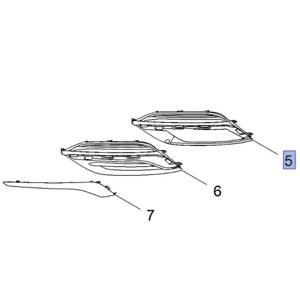 PSA (MOPAR) 39110342 Opel İnsignia B Sağ Sis Far Kapağı Sisli Orijinal