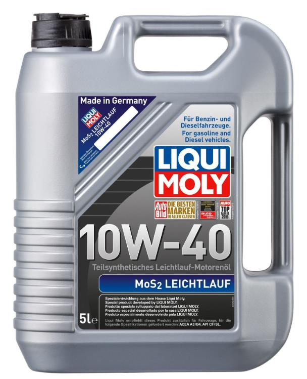LIQUI MOLY 2184 10W40 Motor Yağı Kısmi Sentetik MoS2'li LEICHTLAUF 5 Litre