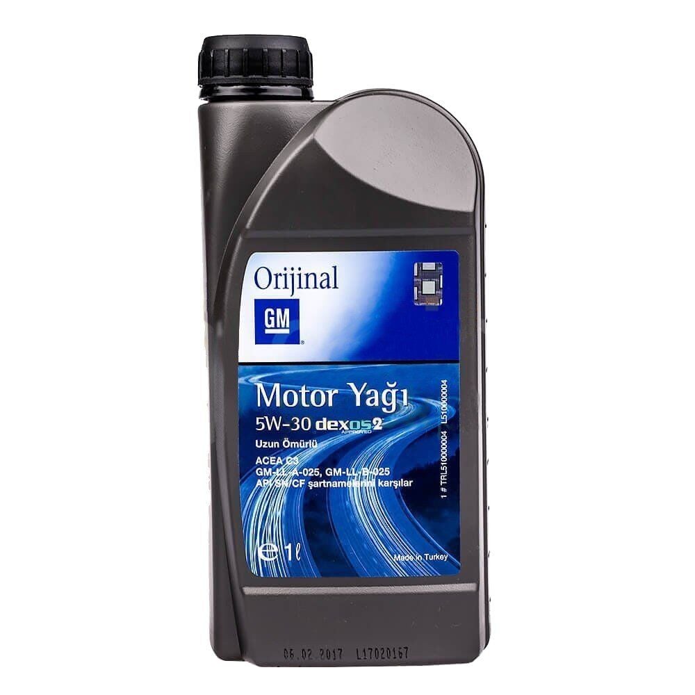 GM Dexos 2 5W30 Tam Sentetik Motor Yağı 1 LT