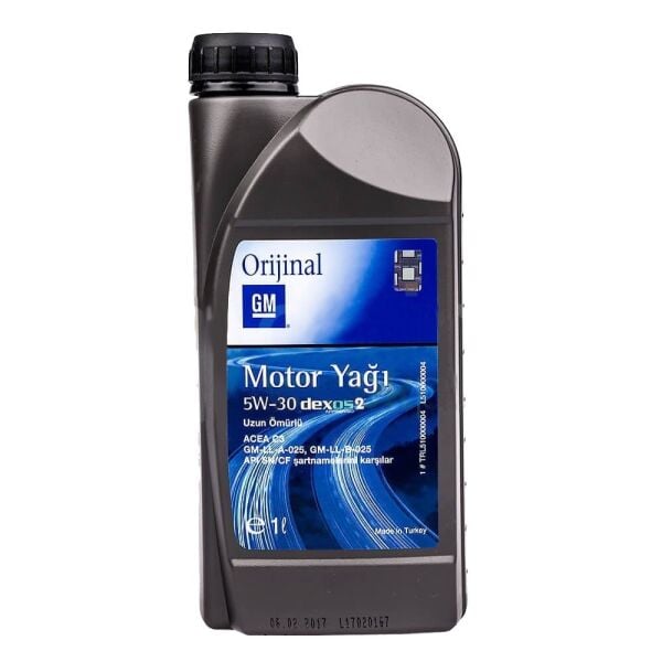 GM Dexos 2 5W30 Tam Sentetik Motor Yağı 1 LT