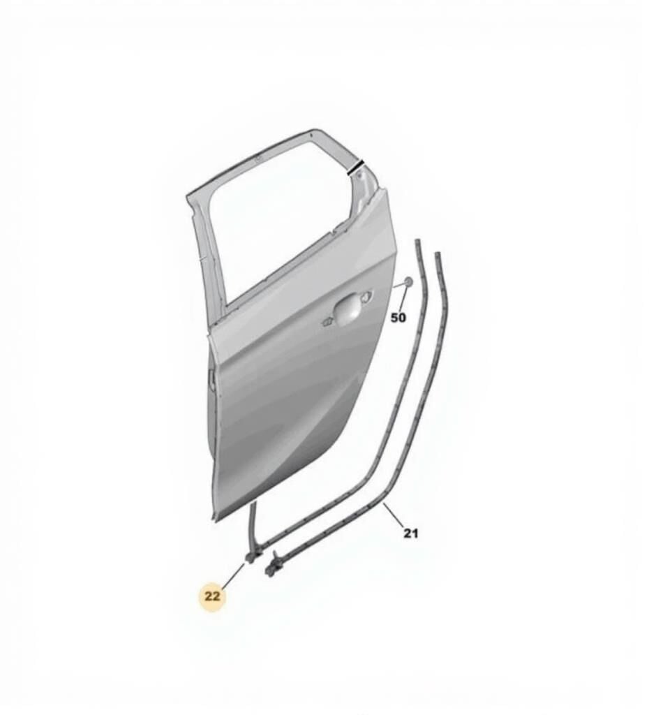 PSA (MOPAR) 9829769880 | Opel Corsa F Arka Sol Alt Kapı Fitili Orijinal
