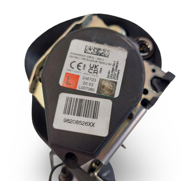 PSA (MOPAR) 98208526XX | Opel Corsa F Sol Siyah Emniyet Kemeri Orijinal