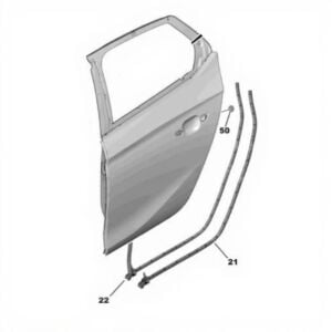 PSA (MOPAR) 9829769980 | Opel Corsa F Sağ Arka Kapı Alt Fitili Orijinal