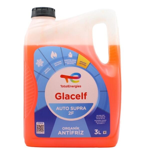TOTAL 221257 | Total Glacelf Auto Supra 2F 3 Lt Organik Kırmızı Antifriz