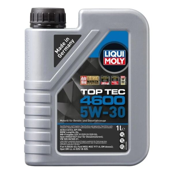 LIQUI MOLY 2315 5W-30 Top Tec 4600 Tam Sentetik Motor Yağı 1 Litre