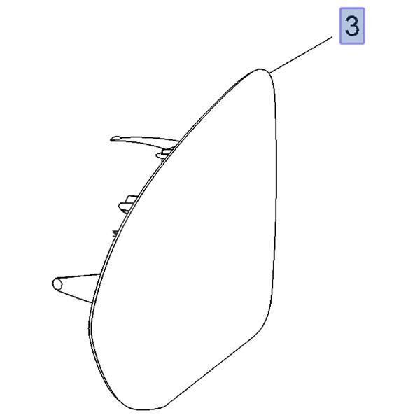 PSA (MOPAR) 13396526 Opel İnsignia B Sol Ayna Camı Manuel Kapanan Aynalar İçin Orijinal