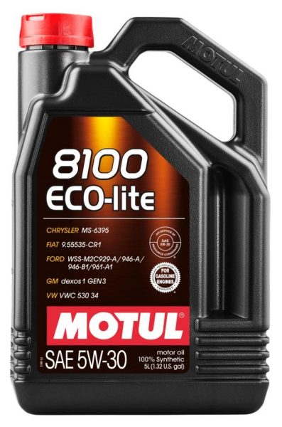 108214 | Motul 8100 Eco-Lite Dexos1 5W-30 5 Litre 100% Sentetik Motor Yağı