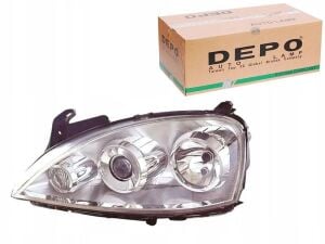 Opel Corsa C Sol Mercekli Far Depo Marka 442-1136L-LD-EM