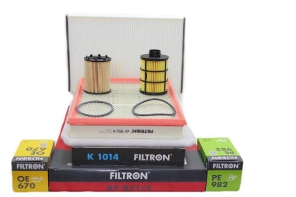 FILTRON AP051/4 K1014 OE670 PE982 | Opel Astra H 1.3 Dizel Bakım Filtre Seti (Tırnaklı Yağ Filtresi)  Filtron Marka
