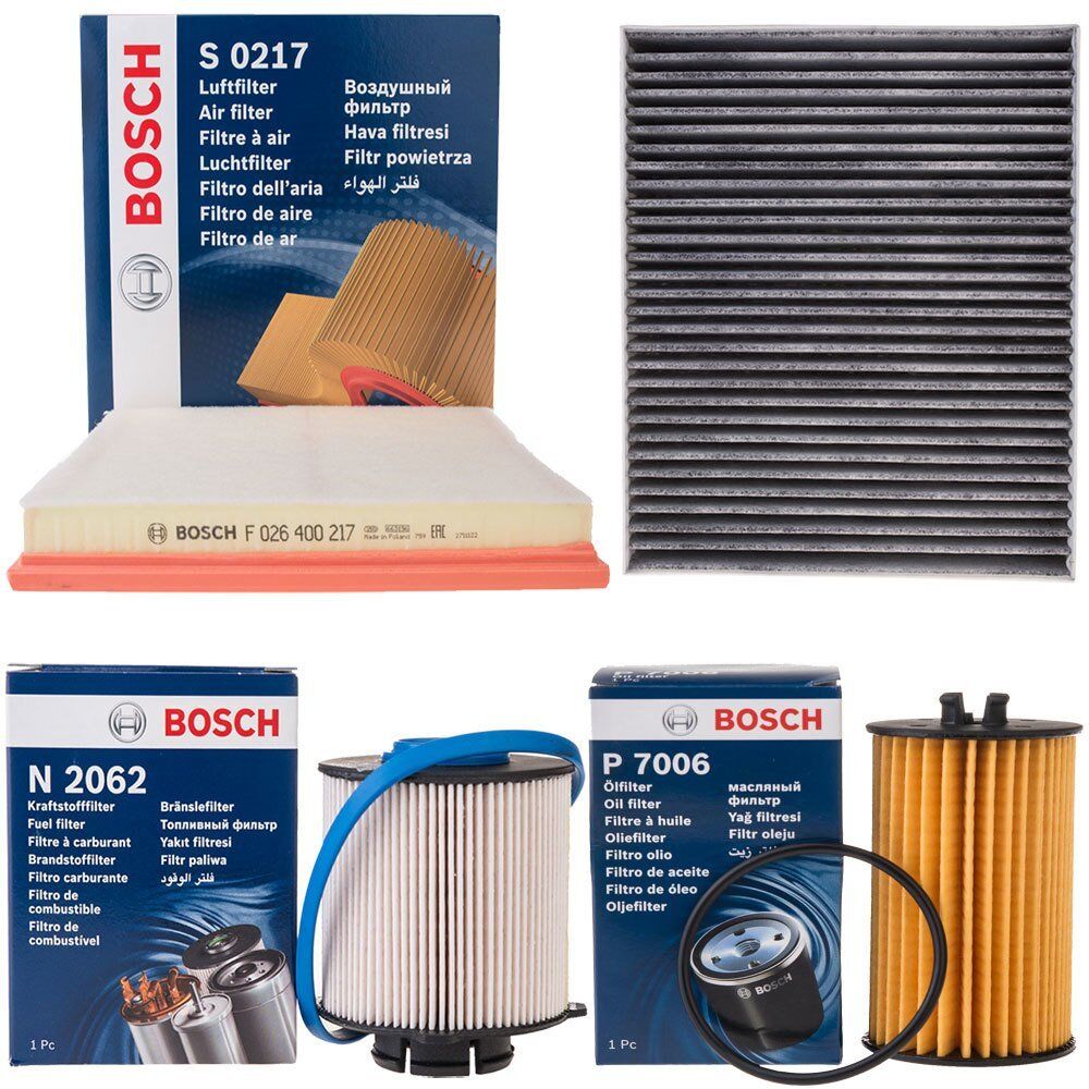 BOSCH F026400217 PSA 13271191 09864B7009 F026402062 | Opel Astra J 1.6 Dizel Periyodik Filtre Seti Karbonlu Polen