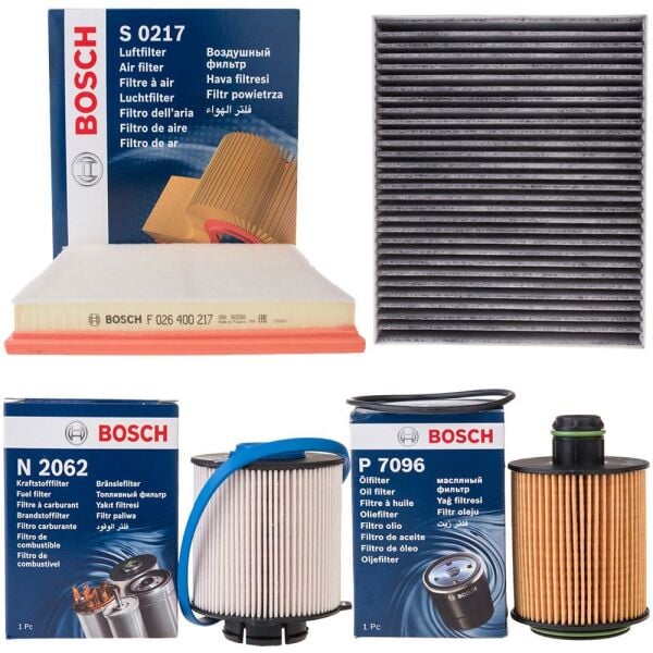BOSCH F026400217 PSA 13271191 BOSCH F026402062 BOSCH F026407096 | Opel Astra J 1.3 Dizel Periyodik Filtre Seti Karbonlu Polen Bosch