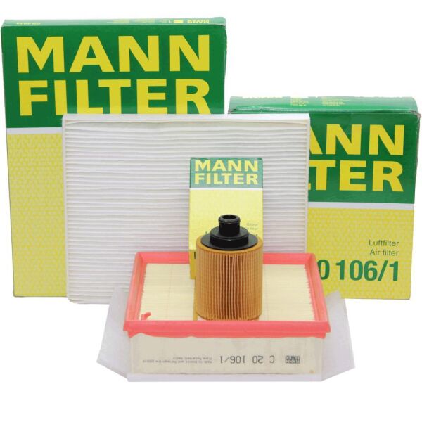 Opel Corsa D 2007/2011 1.3 Dizel Motor Periyodik Bakım Filtre Seti Mann Marka (Pimli Tip Yağ Filtreli)