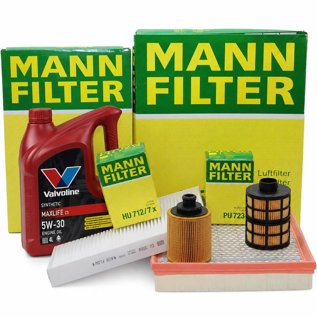 MANN FILTER + Valvoline V872368 | Opel Astra H 1.3 CDTI Dizel Periyodik Bakım Seti 2004-2013 (Pimli Yağ Filtreli) 5W30 4L