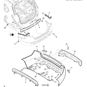 IOE-PSA (MOPAR) 20968509 | OPEL / CHEVROLET Captiva / Yeni Captiva Tampon Demiri Arka 07- Orijinal