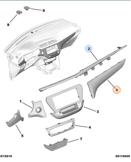 PSA (MOPAR) 98296087 | Opel Corsa F Çıta Orijinal