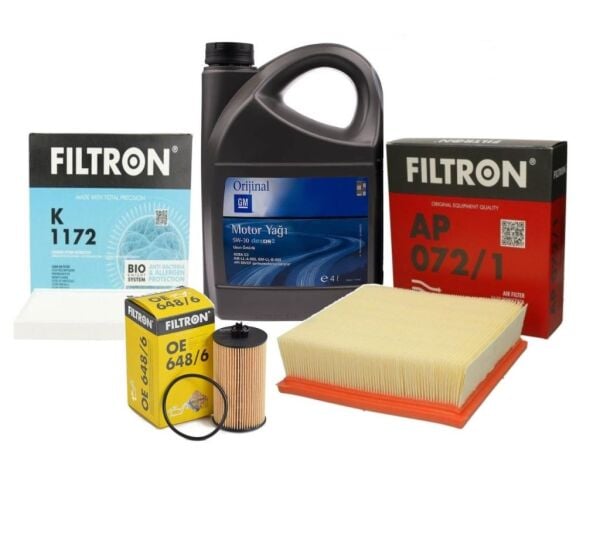 Opel Corsa E 1.2/ 1.4 Benzinli Motor Düz Vites Bakım Seti Motor Yağı Dahil