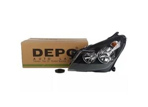 DEPO 442-1140L-LD-EM | Opel Astra H Sol Far Siyah Zeminli Sürücü Tarafı