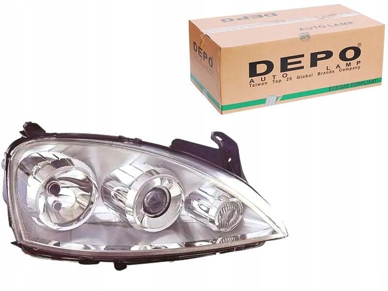 442-1136R-LD-EM | Opel Corsa C Sağ Mercekli Far Depo Marka