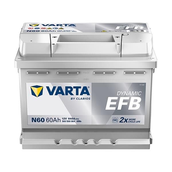 VARTA 560500064 | Akü Blue Dynamic N60 Start-Stop EFB 12V 60Ah 640 CCA Varta