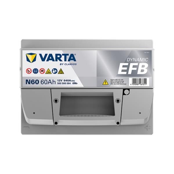 VARTA 560500064 | Akü Blue Dynamic N60 Start-Stop EFB 12V 60Ah 640 CCA Varta