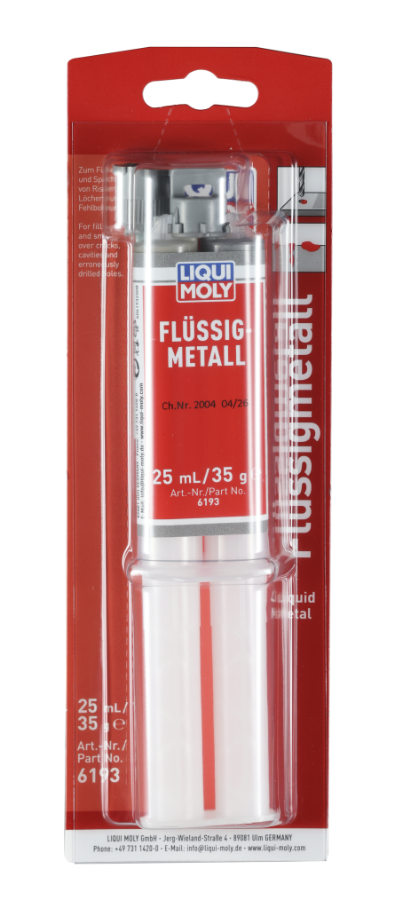 LIQUI MOLY | 6193 Liquid Metal Sıvı Metal İki Bileşenli Yapıştırıcı 25 ml