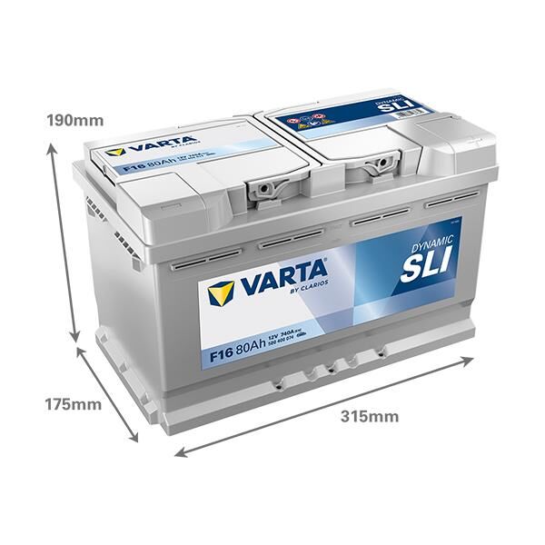 VARTA 580400074 | Akü Blue Dynamic F16 Start-Stop 12V 80AH 740A Varta