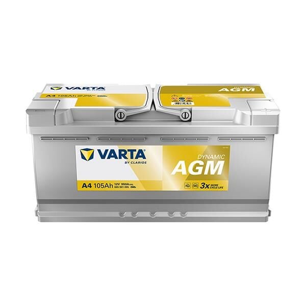 VARTA 605901095 | Akü Silver Dynamic Agm A4 Start-Stop 12V 105AH 950A Varta