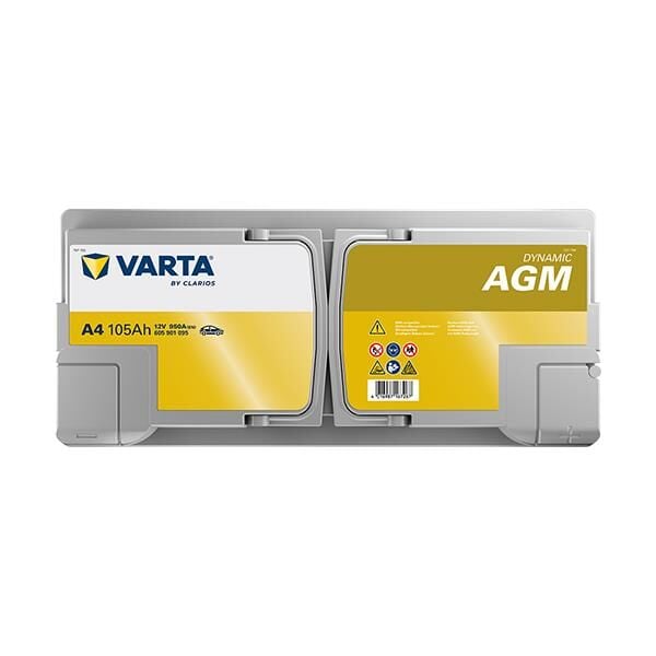 VARTA 605901095 | Akü Silver Dynamic Agm A4 Start-Stop 12V 105AH 950A Varta
