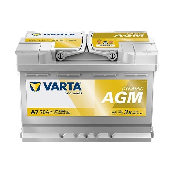 VARTA 570901076 | Akü Plus Silver Dynamic Agm A7 Start-Stop 12V 70AH 760A Varta