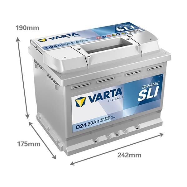 VARTA 560408054 | Akü Blue Dynamic Agm Start-Stop D24 12V 60 AH 540A Varta