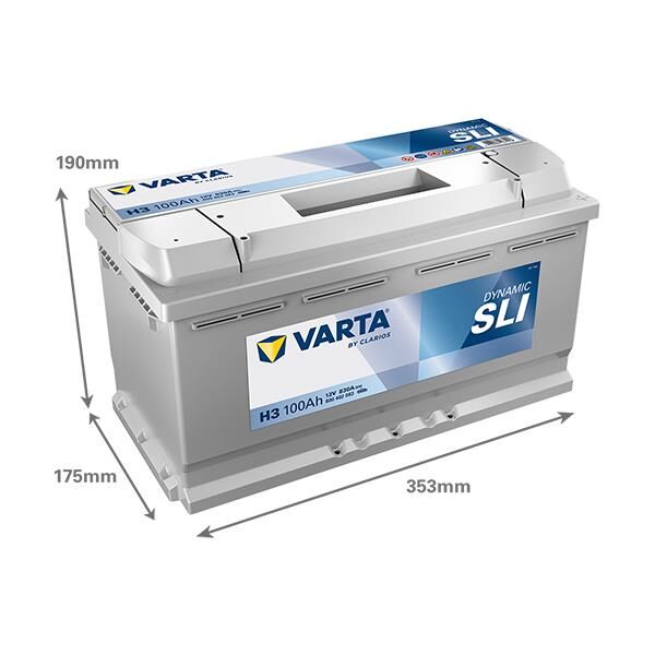 VARTA 600402083 | Akü Silver Dynamic Agm Start-Stop H3 12V 100AH 830A Varta