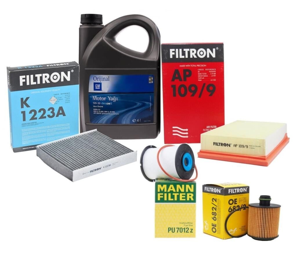 Chevrolet Yeni Aveo T300 1.3 Dizel Periyodik Bakım Kiti Motor Yağı Dahil Filtron