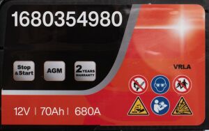 EUROREPAR 1680354980 | EFB Start & Stop Akü 12V 70Ah 680A