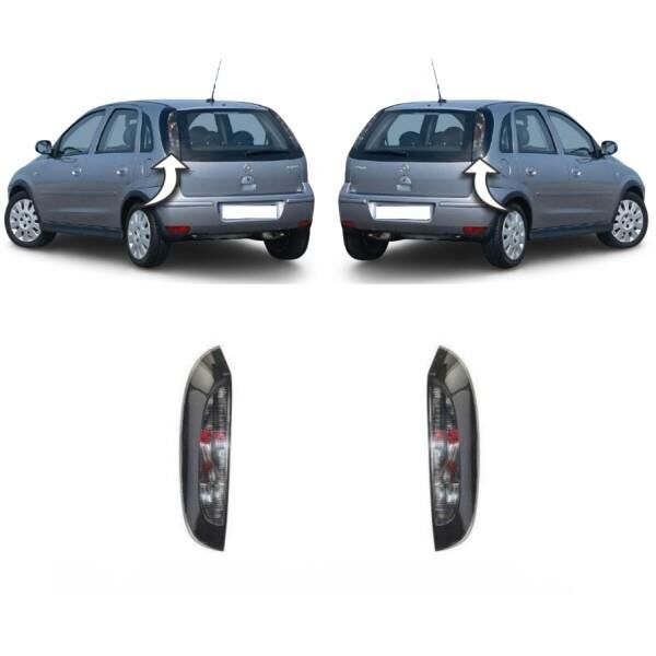 WISCO 1222065 | Opel Corsa C Sağ Sol Füme Arka Stop Lamba Takımı