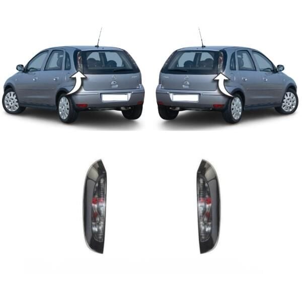 Opel Corsa C Sağ Sol Füme Arka Stop Lamba Takımı Wisco Marka