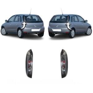 Opel Corsa C Sağ Sol Füme Arka Stop Lamba Takımı Wisco Marka