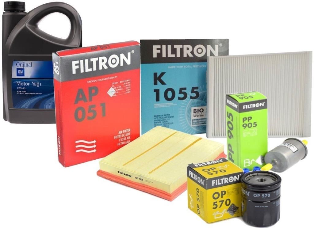 Opel Astra G 1.4 1.6 16 Valf Benzinli Motor Bakım Seti Filtron Yağ Dahil