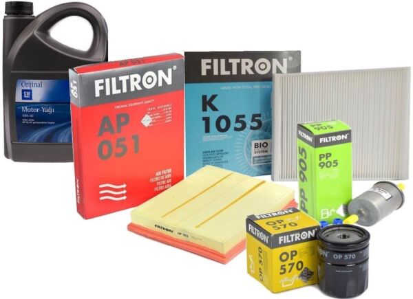 Opel Astra G 1.4 1.6 16 Valf Benzinli Motor Bakım Seti Filtron Yağ Dahil