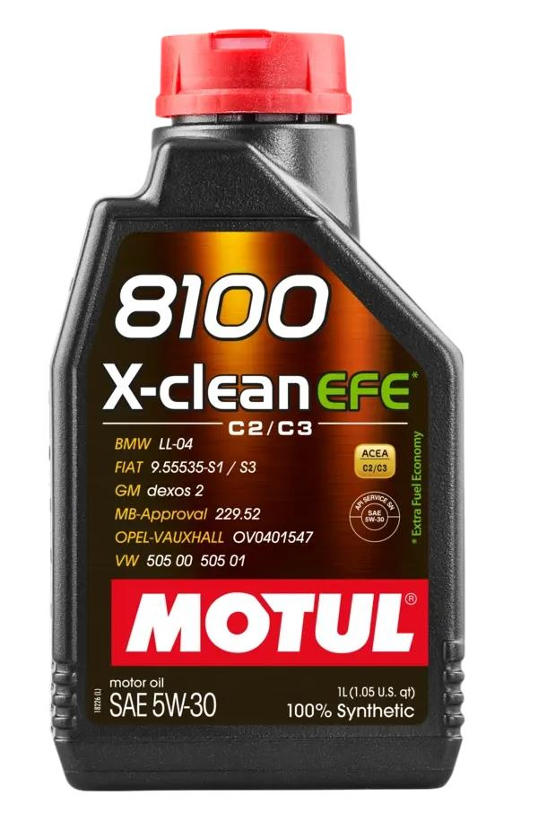 107210 | Motul 8100 X-Clean EFE 5W-30 Dexos2 1 Litre 100% Sentetik Motor Yağı