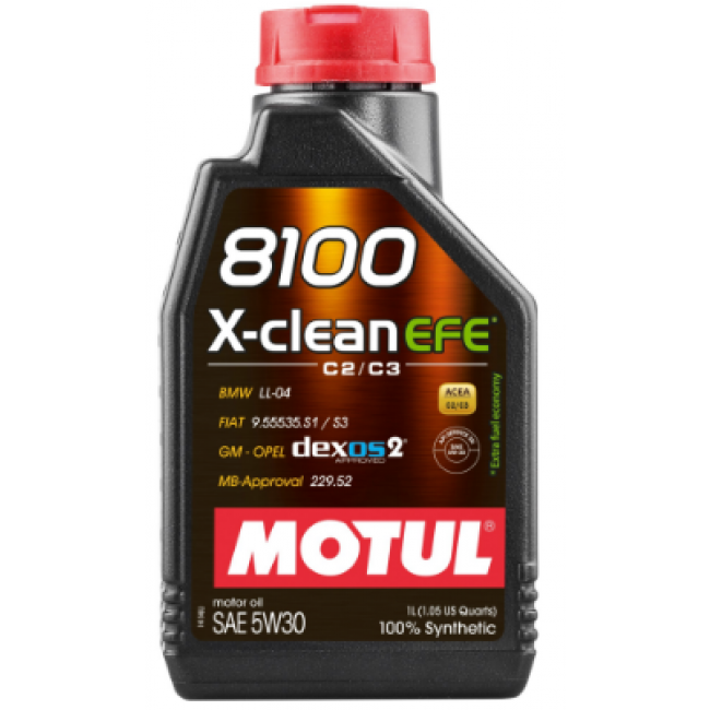 Motul Motor Yağı 8100 X-Clean Efe 5W-30 Dexos2 1 Litre