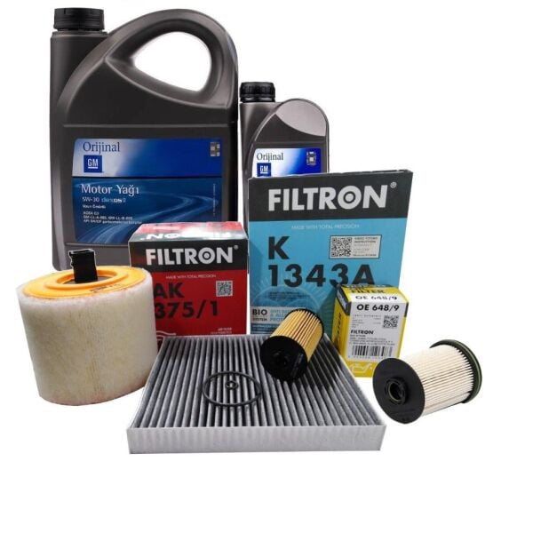Opel Astra K Filtron 1.6 Dizel Motor Bakım Seti Motor Yağı Dahil FİLTRON