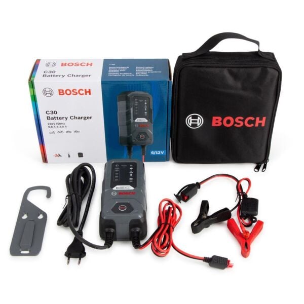 BOSCH 0189911030 | C30 Akü Şarj Cihazı  6V - 12V / 0,8A - 3,8A Tam Otomatik