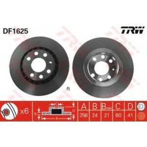 TRW DF1625 | Opel Calibra A Ön Fren Disk Takımı 4 Bijon Trw