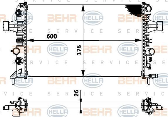 BEHR 8MK 376 719-061 | Opel Astra G 1.4 / 1.6 Twinport Su Radyatörü (2005 Modele Kadar)