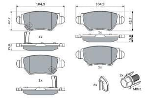 BOSCH 0986495250 | Opel Astra G Arka Balata Takımı Bosch