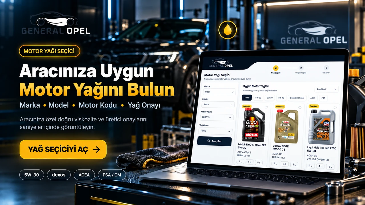 Motor Yağı Seçici - Aracınıza Uygun Motor Yağını Bulun